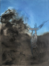 Acrobats Evening Sky   FLYING ACROBATS oil/canvas