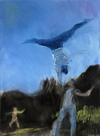 Acrobats, Evening Sky II   FLYING ACROBATS oil on canvas