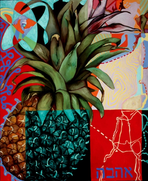 Atom Love On Canvas Oil on canvas