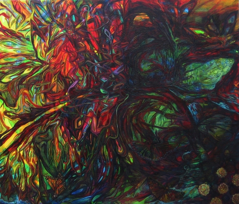 Interference (Beauty for the Monster) On Canvas Oil/acrylic on canvas