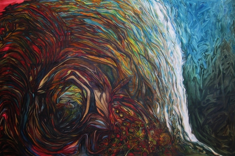 Torrent (The Heart) On Canvas Oil/acrylic on canvas