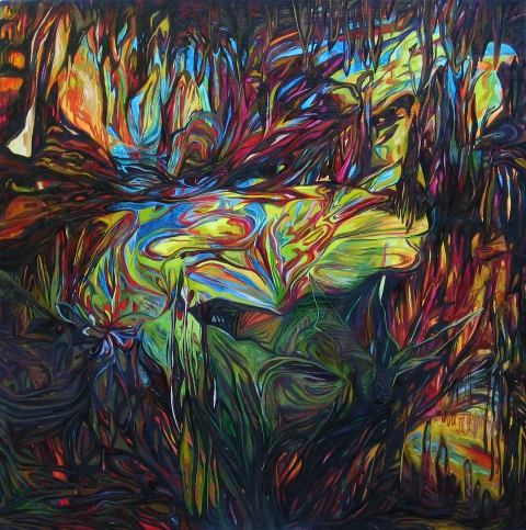 The Aura Before (Chiroptera) On Canvas Oil/acrylic on canvas