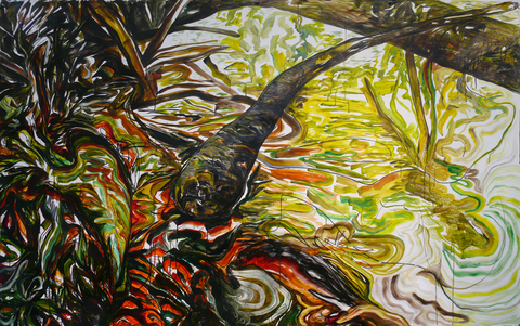 River's Edge 2 On Paper Charcoal, graphite and acrylic on paper