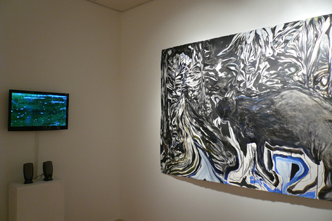 Installation View from "Notes from the Wild: Levitations" New Image Gallery / Sept. 16-Oct. 16, 2013 / Harrisonburg, VA Large works on paper and video