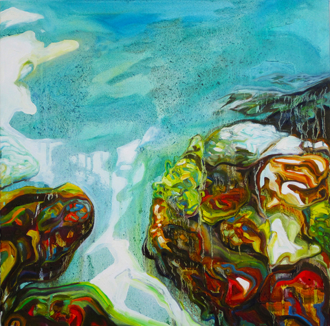 Reef #5 On Canvas Oil on canvas
