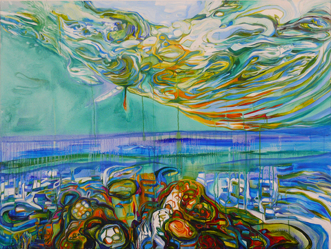 Thread (To Heaven Below) On Canvas Oil on canvas