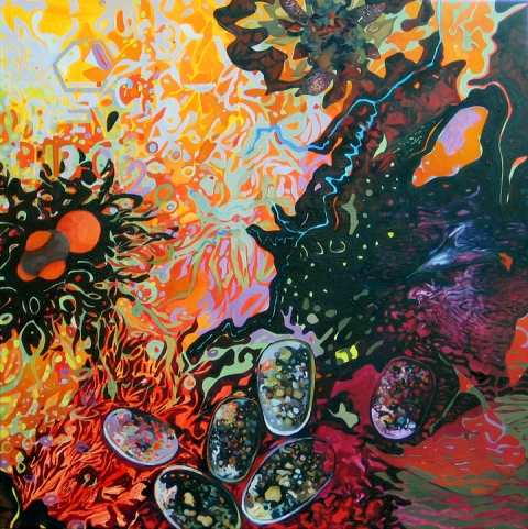 Simony (Riddle for the River, Mystery for the Sea) On Canvas Oil / mixed media on canvas