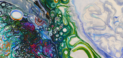 Oscillate On Paper Gouache on paper
