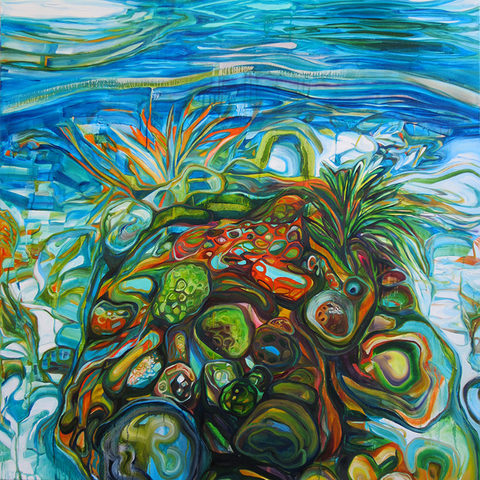 Mound (Lobed Star) On Canvas Oil on canvas