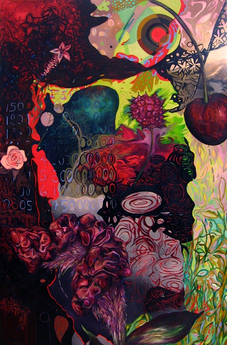 Lost Found Lost (Anchusa Crispa) On Canvas Oil on canvas