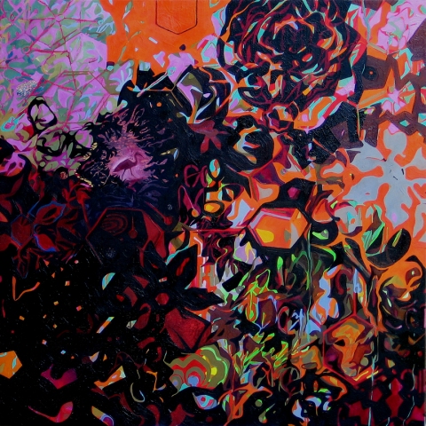 A Slow Walk Through Secrets On Canvas Oil / mixed media on canvas