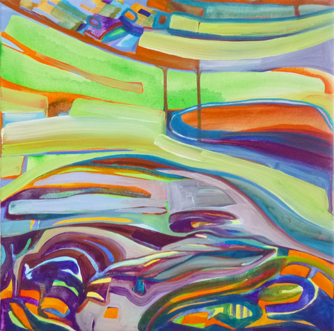 Weighted (Friday Harbor Study 3) On Canvas Gouache on canvas