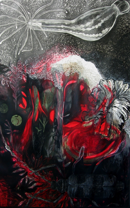 A Cautionary Tale (Bennett's Seaweed) On Paper Acrylic, graphite, ink and chalk on watercolor paper