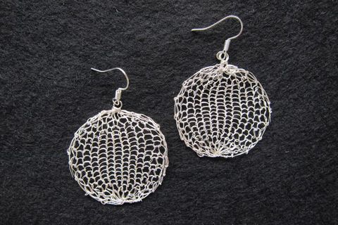  Earrings silver-plated silver wire