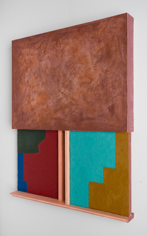Bedded Couple-sideview Paintings Oil paint on wood