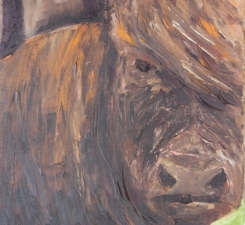 Lori Starkey Cows! oil on canvas