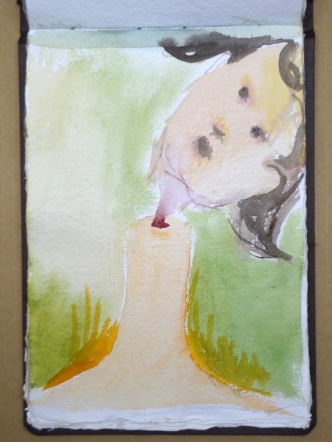 Brown Book India/Germany 2005-8 watercolor on handmade paper