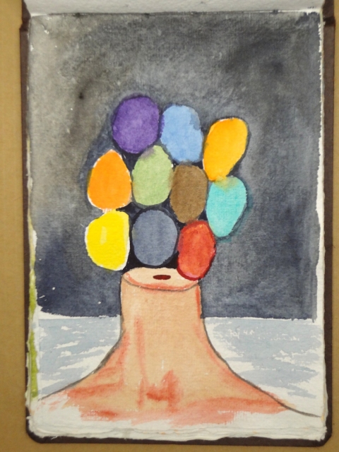 Brown Book India/Germany 2005-8 watercolor on handmade paper