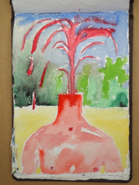 Brown Book India/Germany 2005-8 watercolor on handmade paper