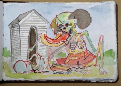 Brown Book India/Germany 2005-8 watercolor on handmade paper