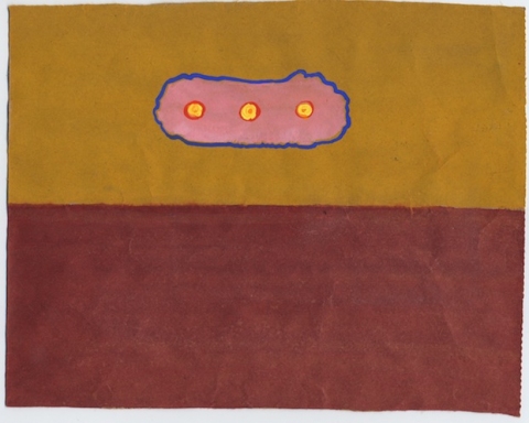 3 moons Bag Paintings Guache on brown bag