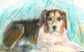 Louise Weinberg Dogs crayon