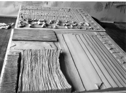 'Paper work' Sculpture & Public Art Commissions clay (work in progress)