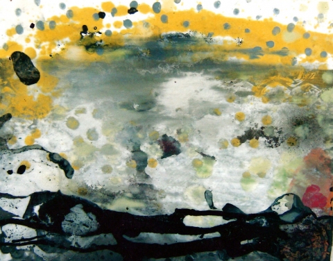 Weather 2 Paintings ink and oil on paper