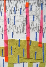 Cast up the heart flops over Drawings & Collages collage & drawing on paper
