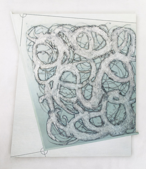 Revisionist III: Perseus's Shield Shaped Paintings oil on wood, canvas over shaped support
