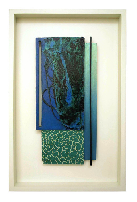 Blue Lagoon 2010-2012 Work oil and mixed media on hardboard with frame