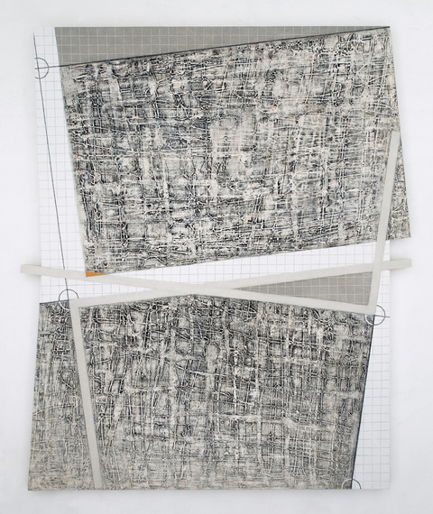 Revisionist II: Mapping the Territory Shaped Paintings oil and mixed media on canvas over shaped support