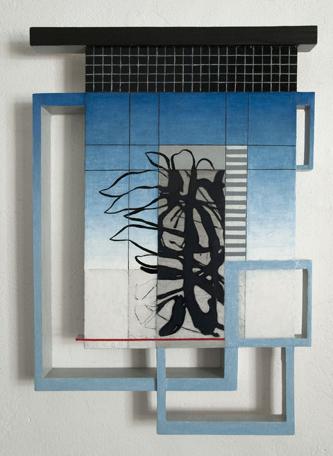 Lattice Shaped Paintings oil on wood and canvas over panel