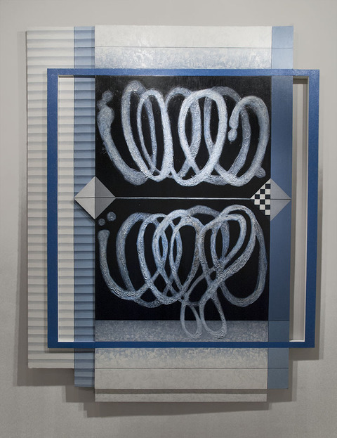 Vestige Shaped Paintings oil on wood and canvas over shaped support