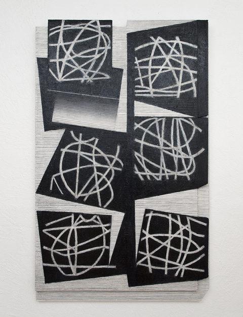 Sidewinder Shaped Paintings Oil and wax on canvas over shaped support