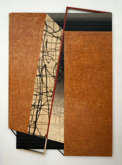 Shifting Latitude Shaped Paintings Oil, wax on wood and canvas