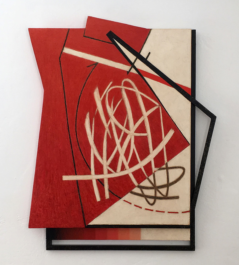 Encompass Shaped Paintings oil on wood and canvas over shaped support