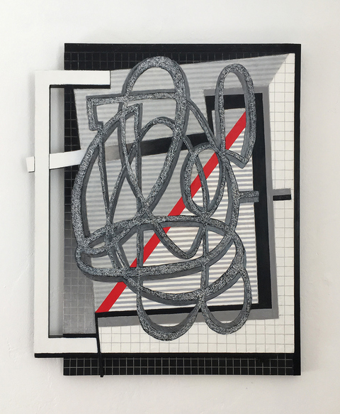 Detour Shaped Paintings oil on wood and canvas