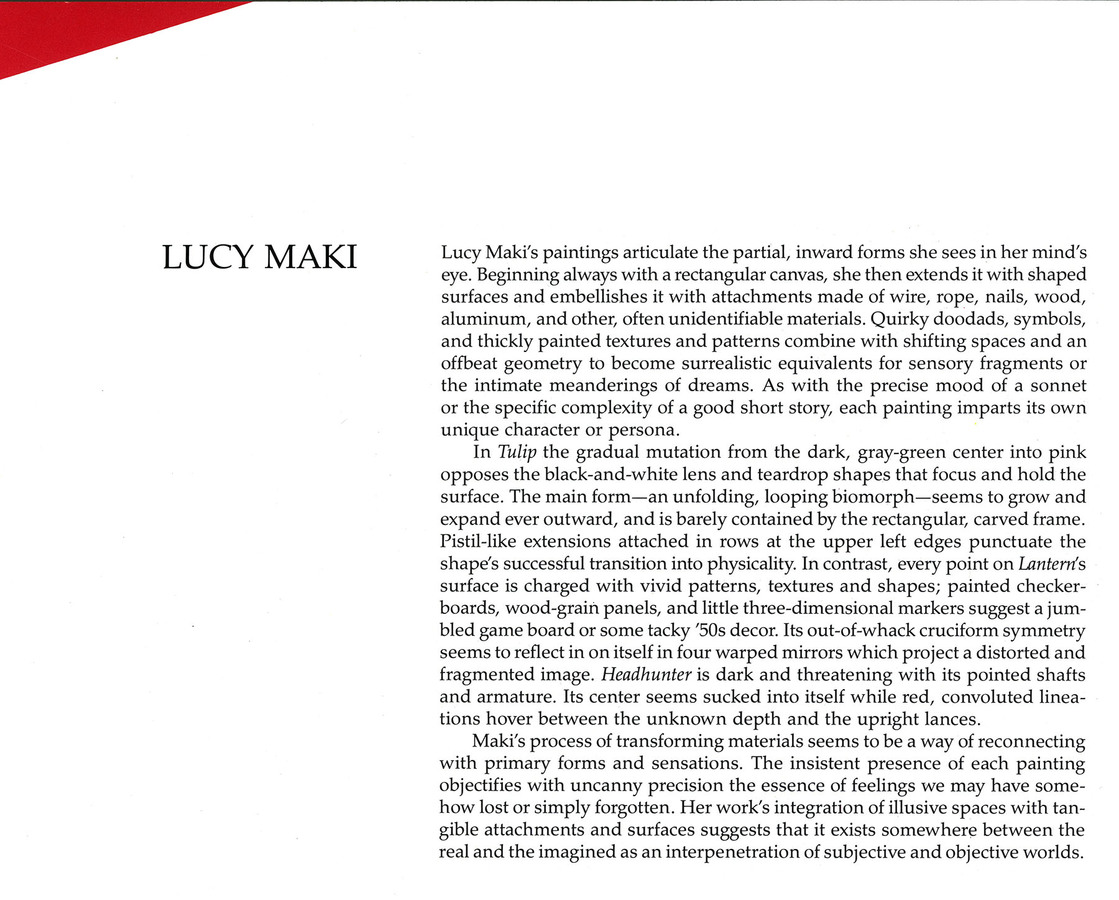 Kathleen Shields, The Elusive Surface: Painting in Three Dimensions, LUCY MAKI Articles and Reviews
