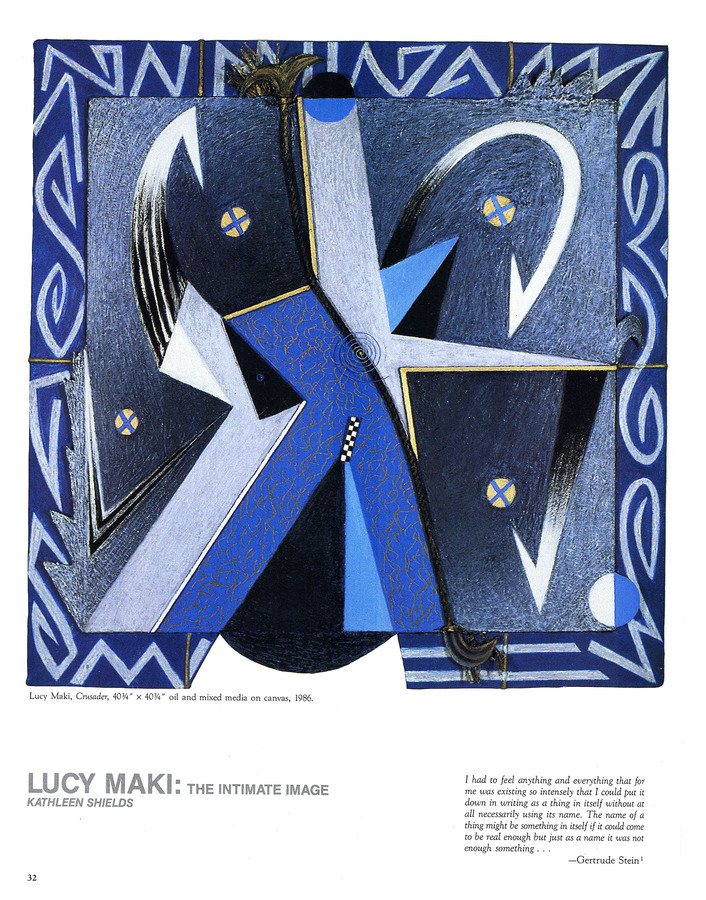Kathleen Shields, "Lucy Maki: The Intimate Image," LUCY MAKI Articles and Reviews