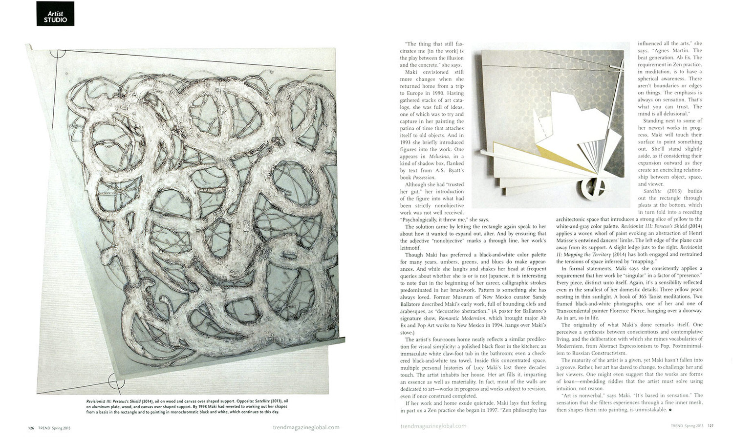 Zen and Now: The distilled concentrations of Lucy Maki's shape paintings LUCY MAKI Articles and Reviews