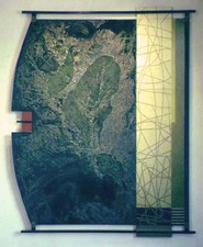 Pond LUCY MAKI 1985-2010 Highlights oil on wood and canvas over shaped support