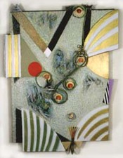 Owl - Realm of the Dead Sun LUCY MAKI More Work 1985-2000 oil and mixed media on canvas
