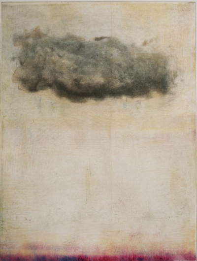 Cloud (thin red) Intaglio Cloud intaglio and monotype