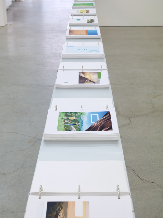 The Triple Bottom Line Marc Handelman Aggregates 2700 Archival inkjet prints, 18 aluminum binders, steel table