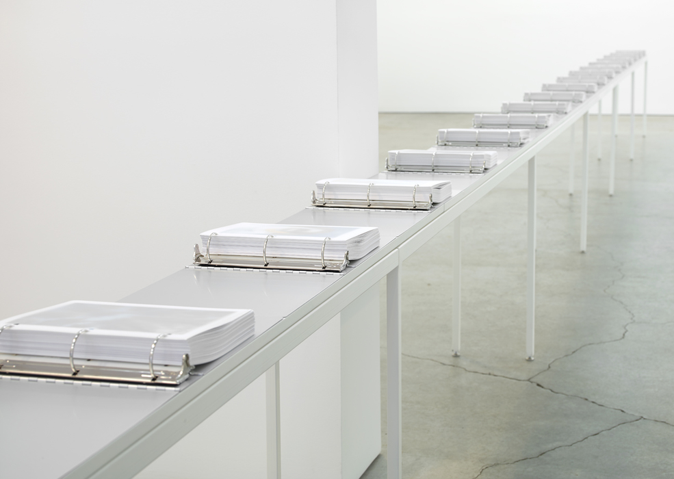 The Triple Bottom Line Marc Handelman Aggregates 2700 Archival inkjet prints, 18 aluminum binders, steel table