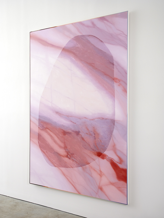 Mirror (rake angle view) Marc Handelman Aggregates Oil and projection-screen glass on canvas