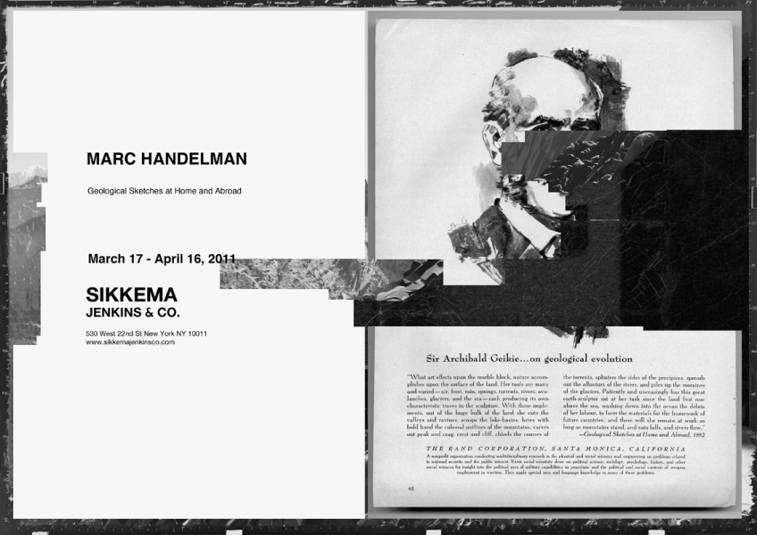 Geological Sketches at Home and Abroad Marc Handelman Geological Sketches at Home and Abroad Exhibition poster