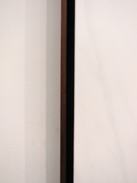 Dimension Stone V, 2010-11 (detail) Marc Handelman Geological Sketches at Home and Abroad Oil on canvas, Mahogany frame