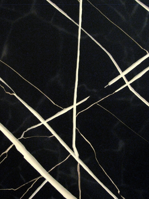 Dimension Stone II, (detail) Marc Handelman Geological Sketches at Home and Abroad Oil on canvas, Mahogany frame